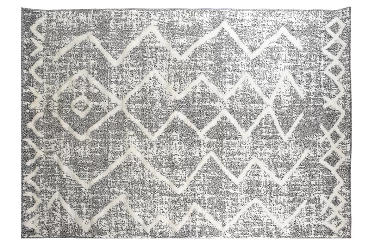 Miliboo Alfombras-Alfombra bereber con relieve gris y beige 160 × 230 cm PALEO