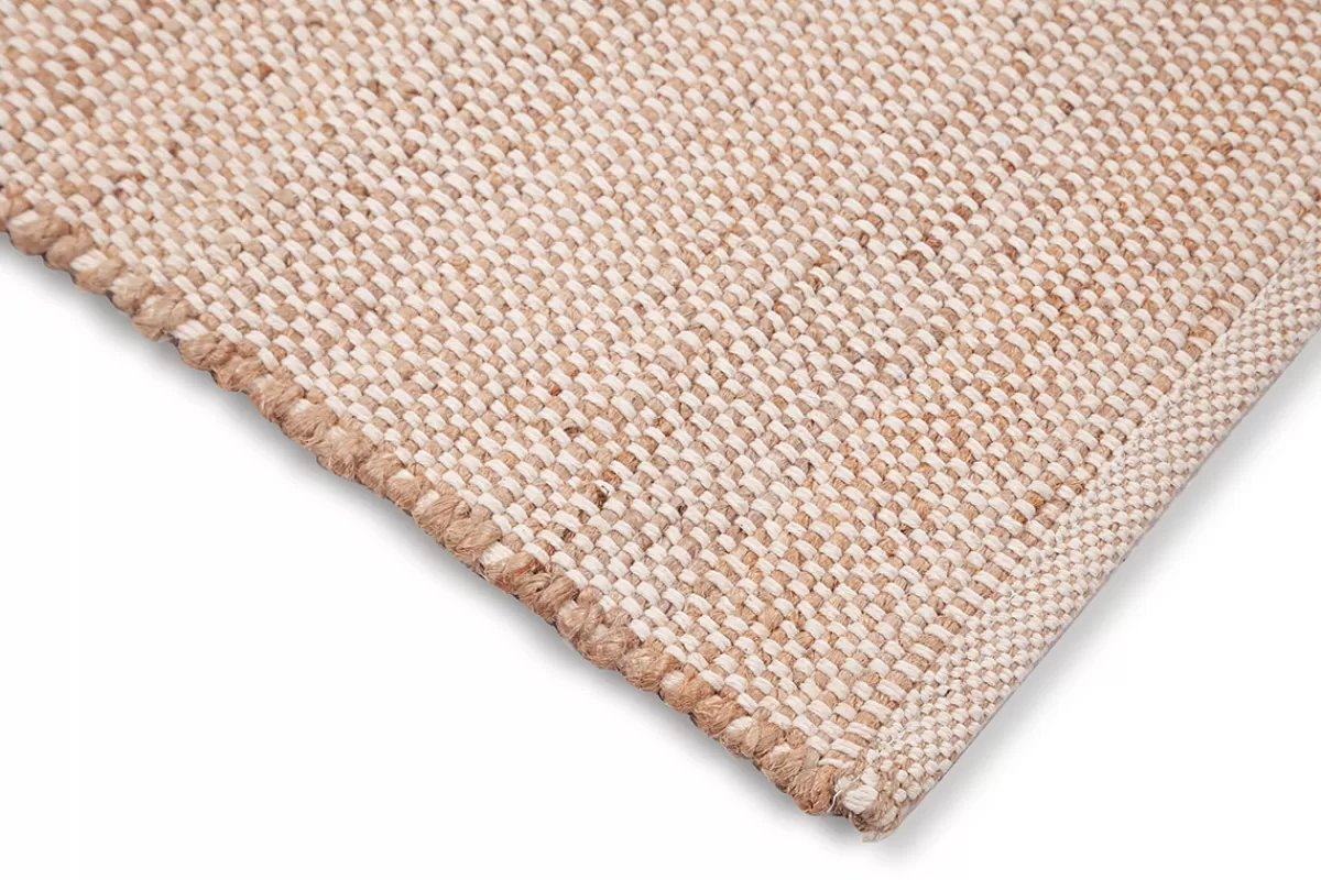 Miliboo Alfombras-Alfombra rectangular de yute y algodón beige 140 x 200 EFFIA