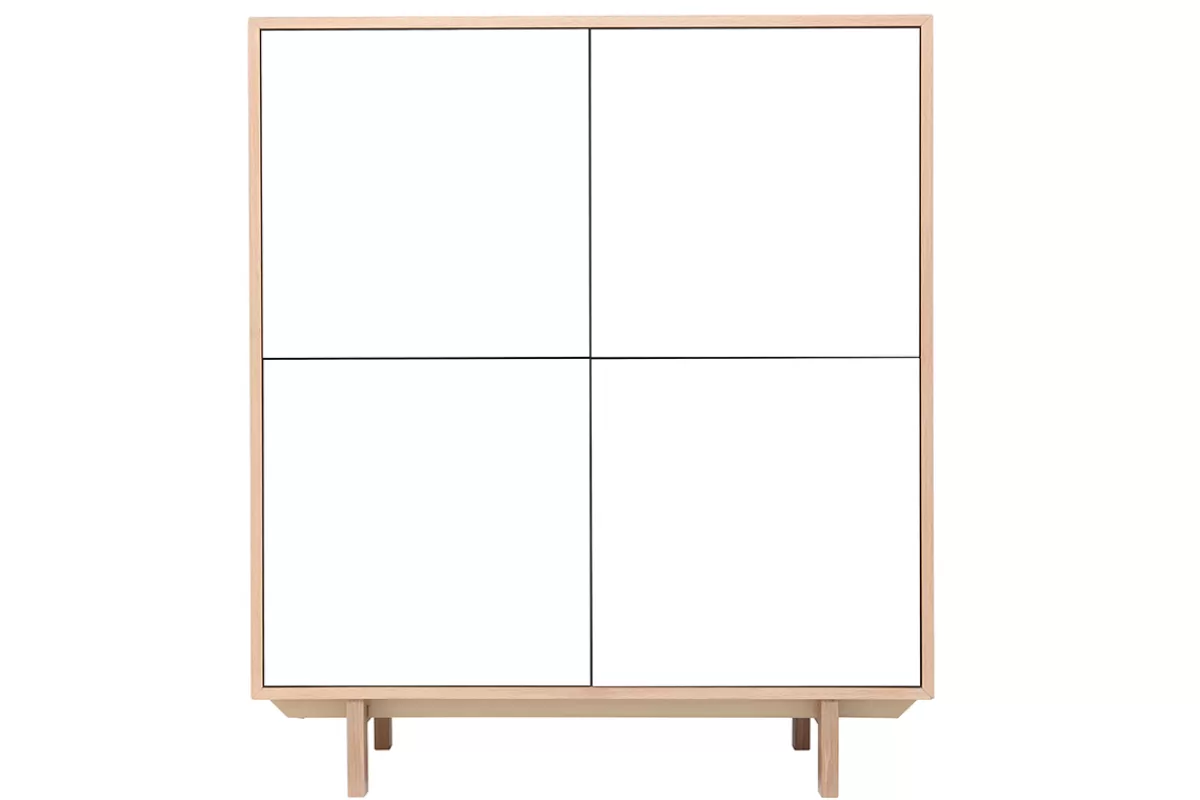Miliboo Aparadores-Aparador nórdico madera y blanco A125cm SID