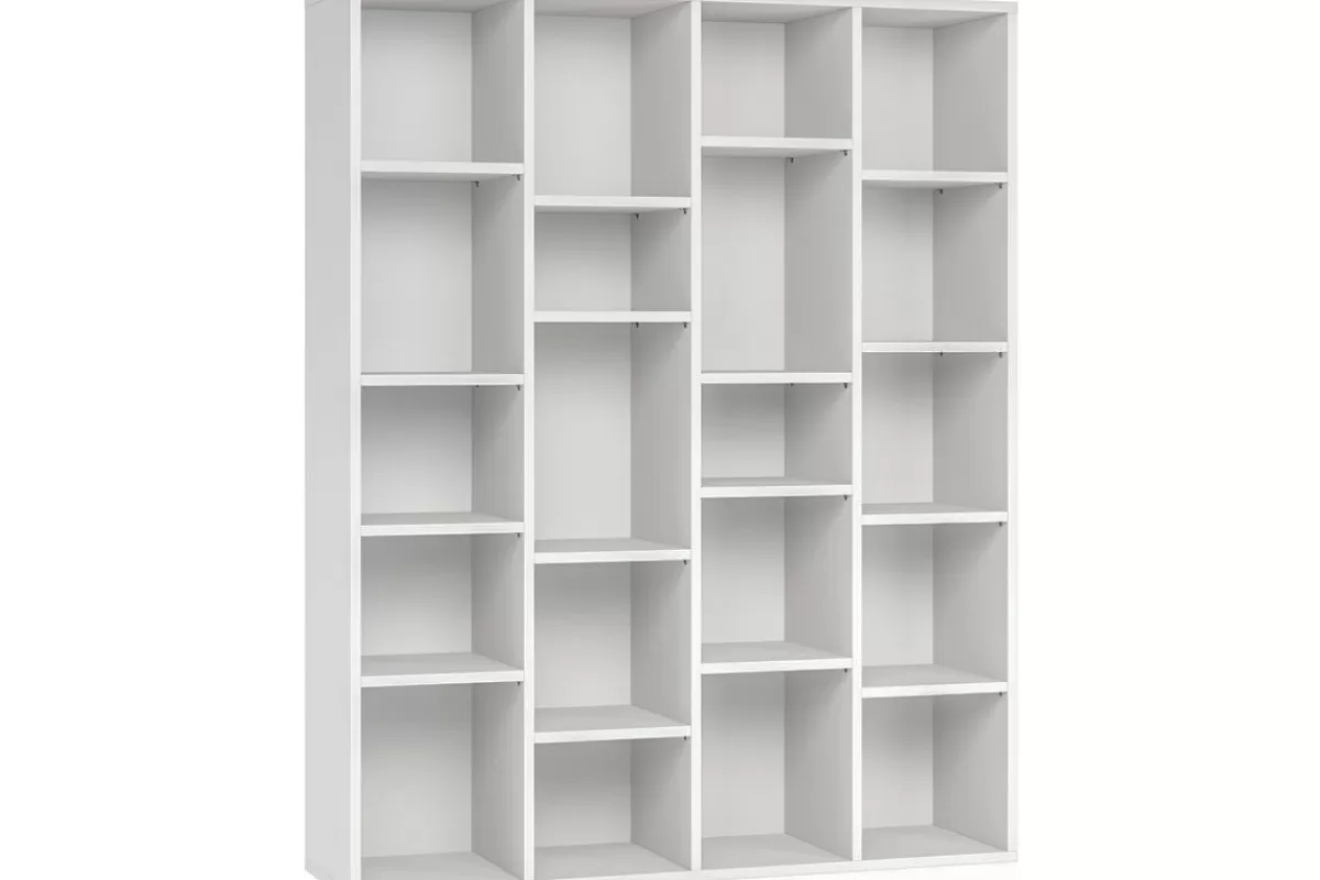 Miliboo Bibliotecas & Estanterías | Bibliotecas & Estanterías-Biblioteca moderna en madera blanca RYTHM