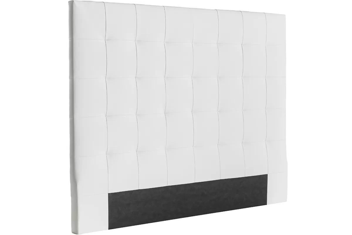 Miliboo Cabecera De Cama-Cabecero capitoné blanco 160 cm HALCIONA
