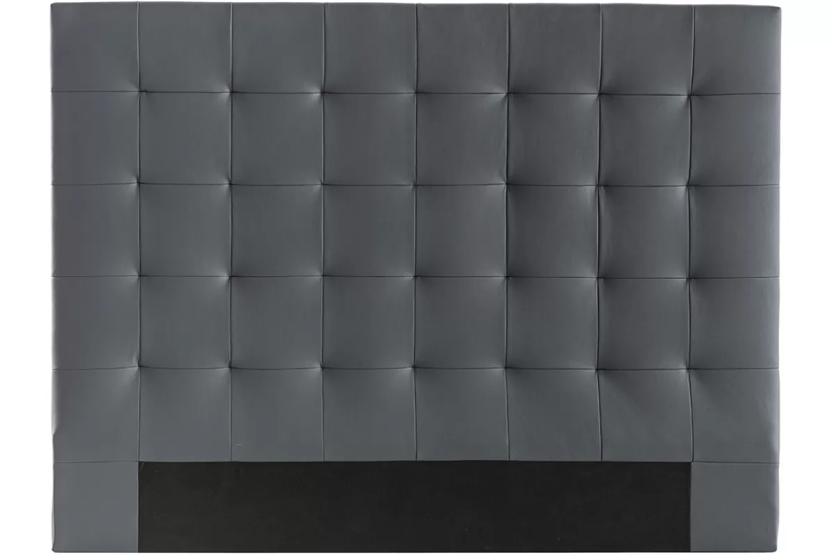 Miliboo Cabecera De Cama-Cabecero capitoné gris oscuro 160 cm HALCIONA
