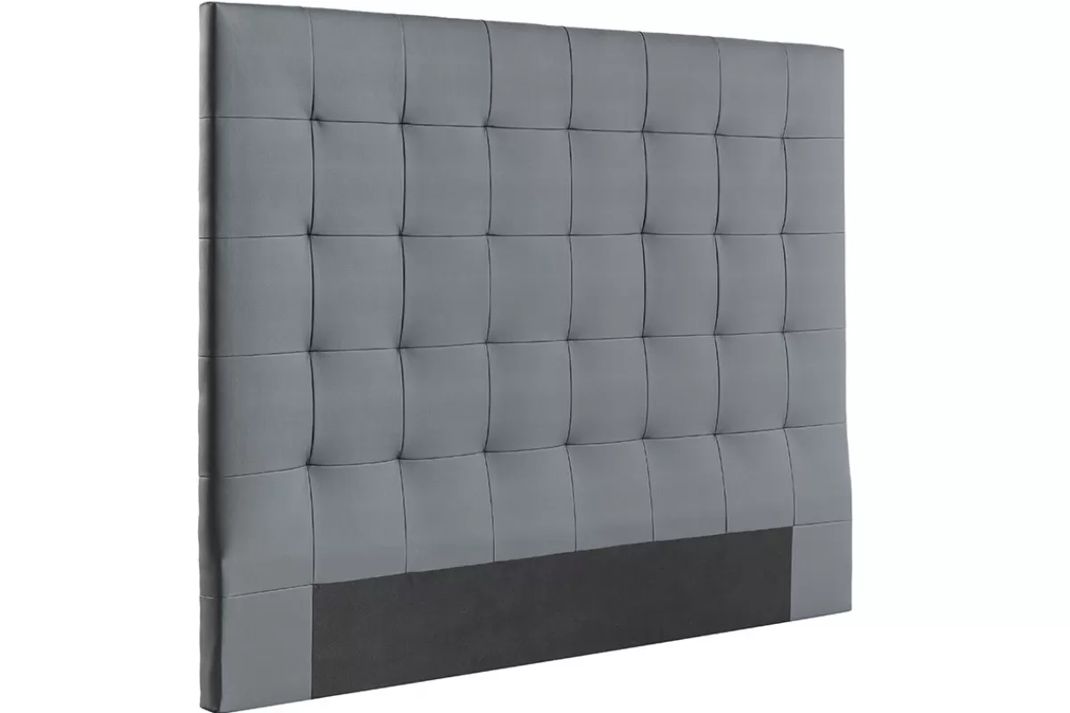 Miliboo Cabecera De Cama-Cabecero capitoné gris oscuro 160 cm HALCIONA