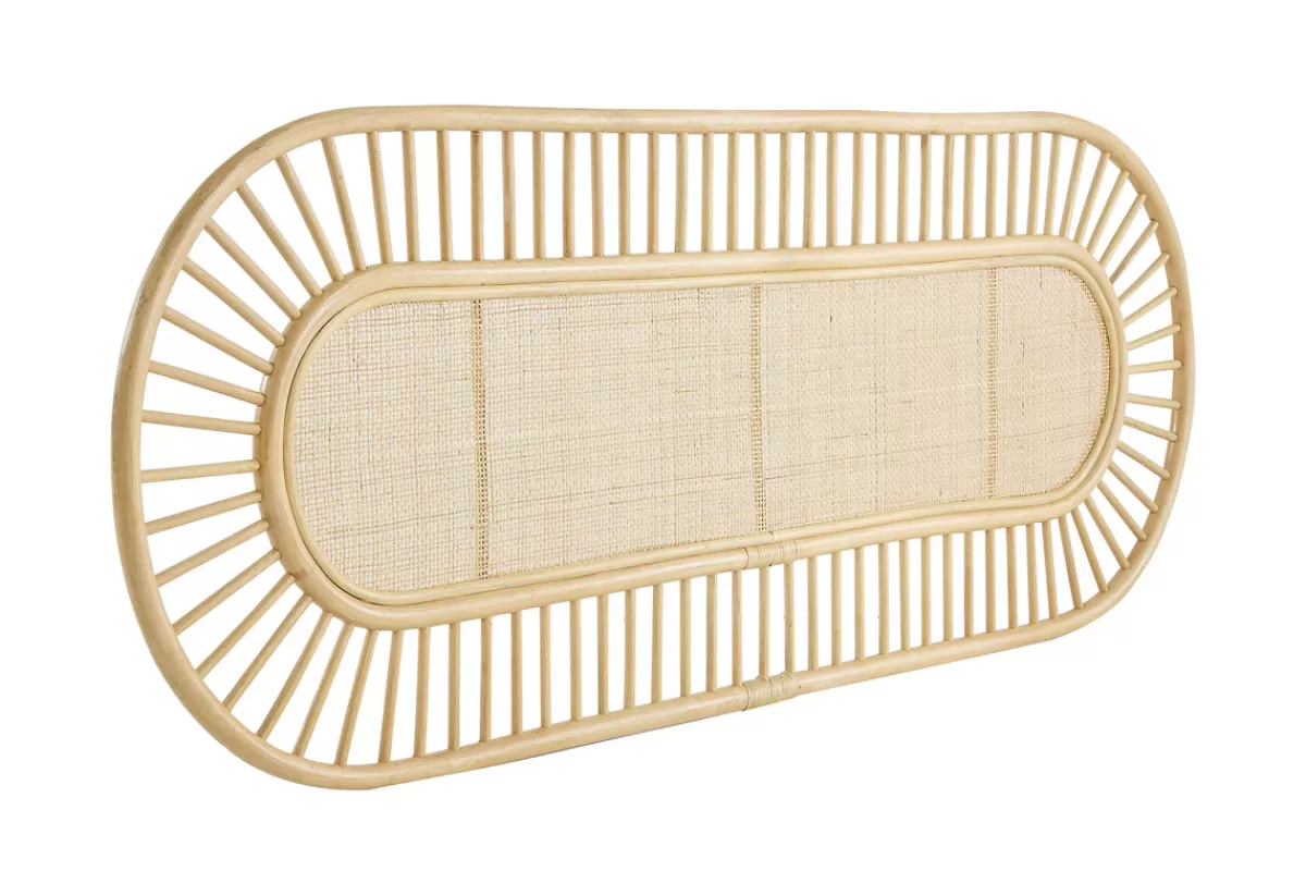 Miliboo Cabecera De Cama-Cabecero de cama de ratán natural y mimbre 165 cm BOW