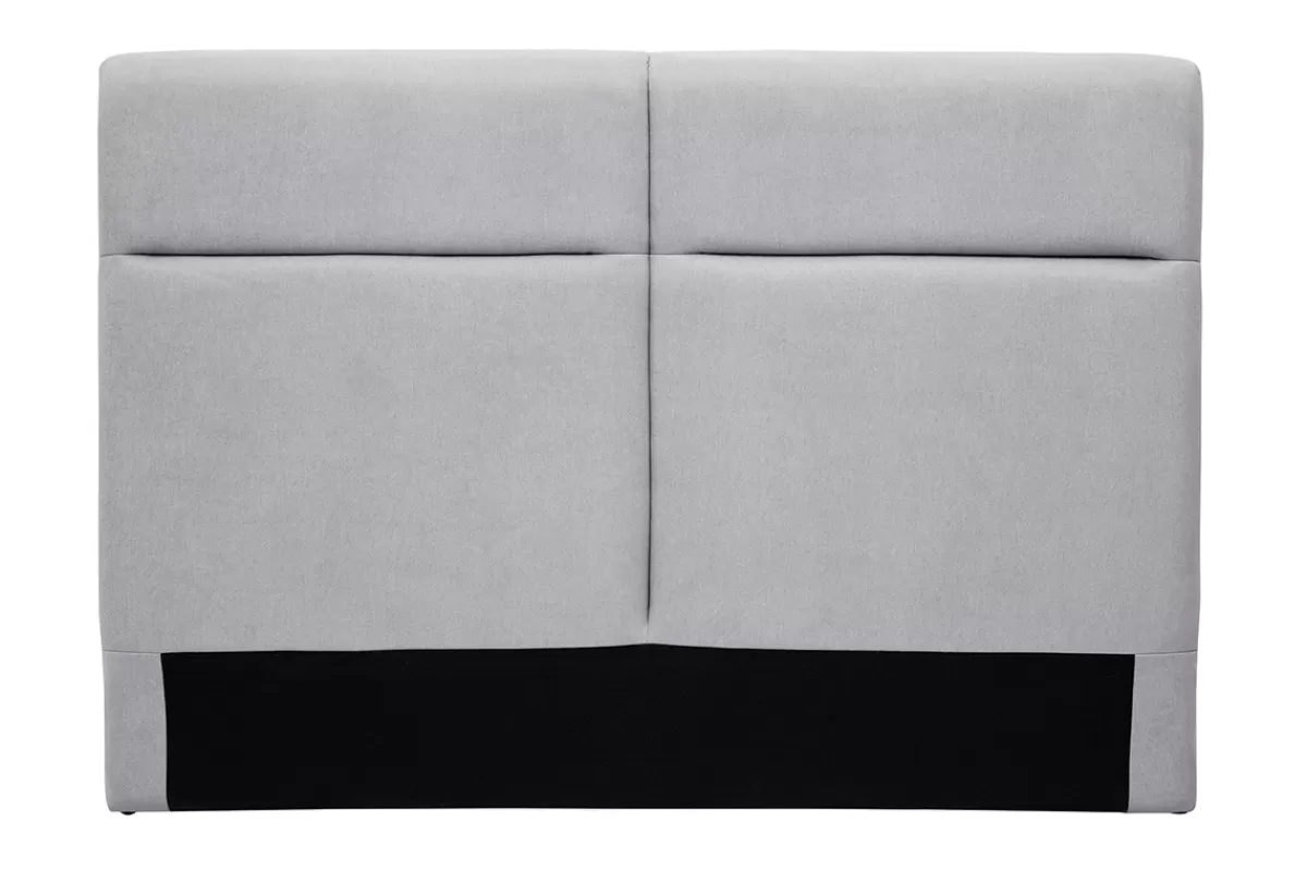 Miliboo Cabecera De Cama-Cabecero de cama de tela efecto aterciopelado gris 164 cm CHELSEA