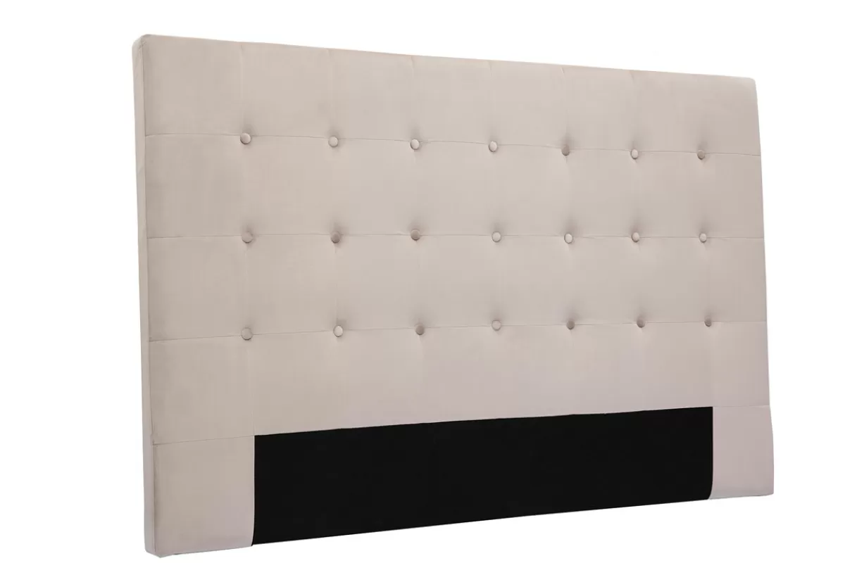 Miliboo Cabecera De Cama-Cabecero de cama de terciopelo color topo 170 cm LUTECE