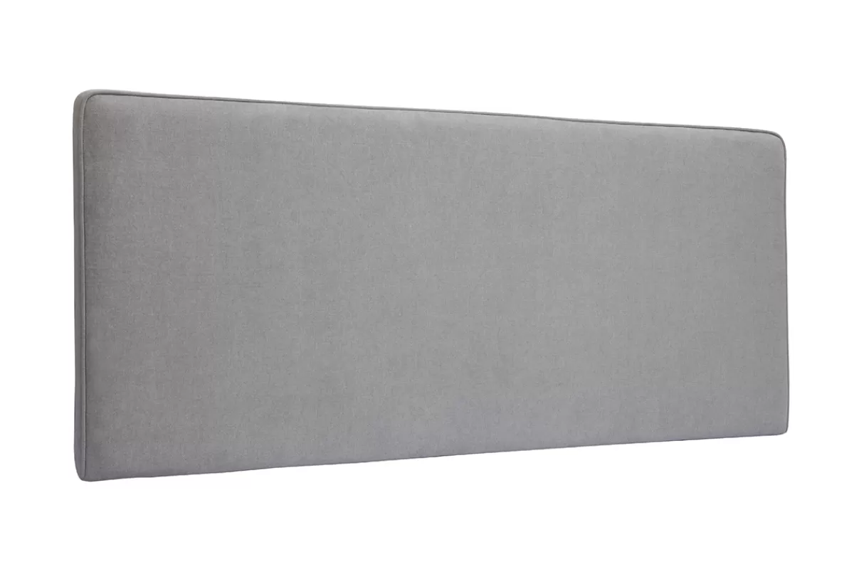 Miliboo Cabecera De Cama-Cabecero de cama para colgar de tela efecto aterciopelado gris 180 cm LILY