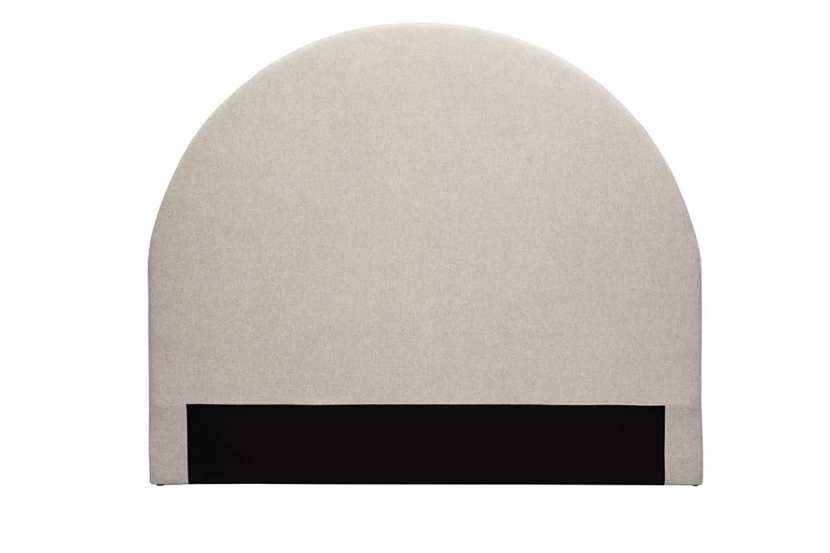 Miliboo Cabecera De Cama-Cabecero de cama redondo de tela beige 160 cm NAOMY