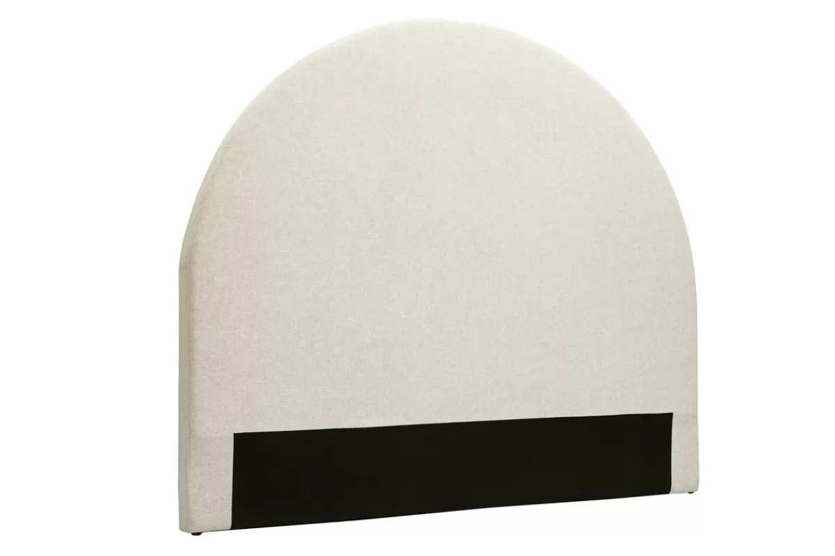 Miliboo Cabecera De Cama-Cabecero de cama redondo de tela beige 160 cm NAOMY