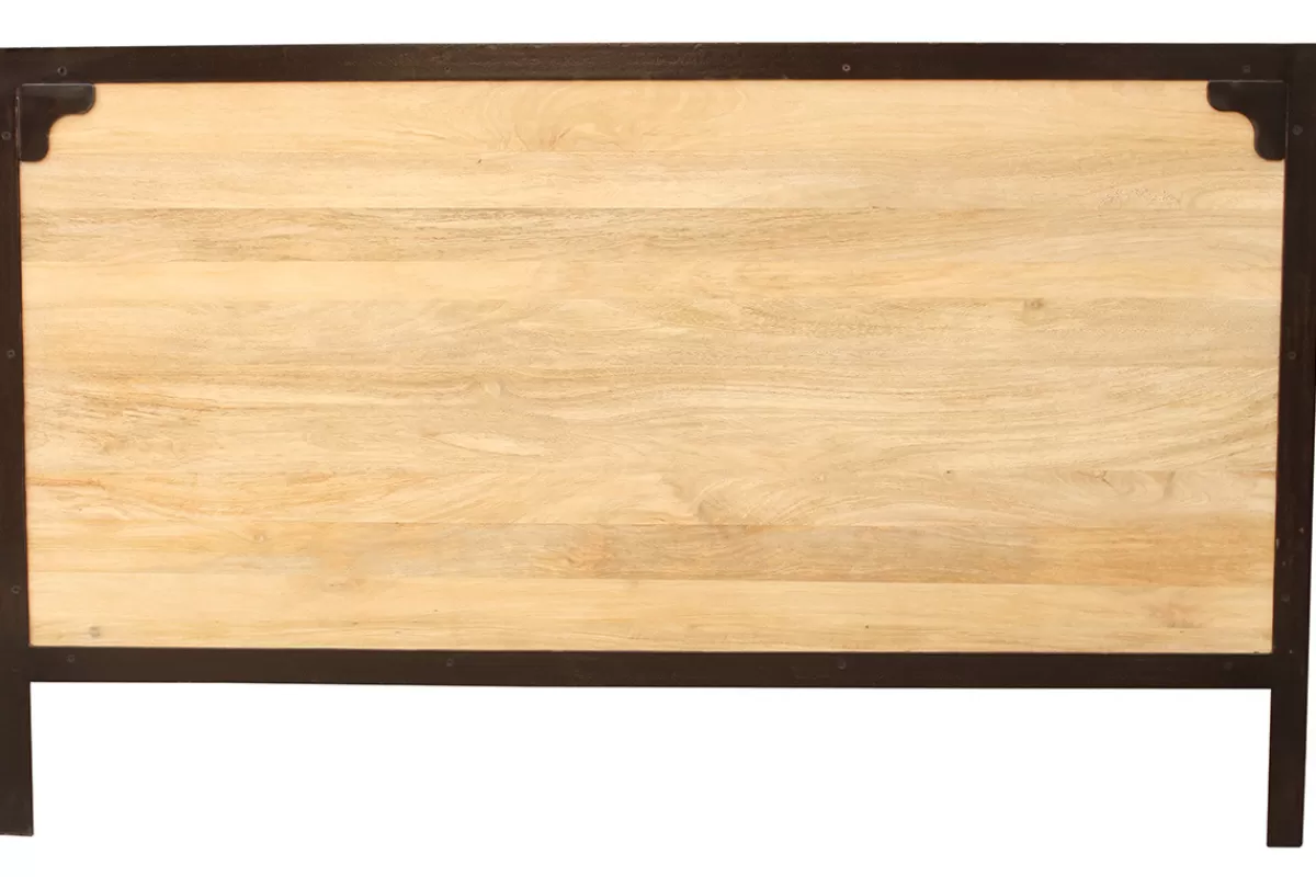 Miliboo Cabecera De Cama-Cabecero en metal y madera de mango INDUSTRIA