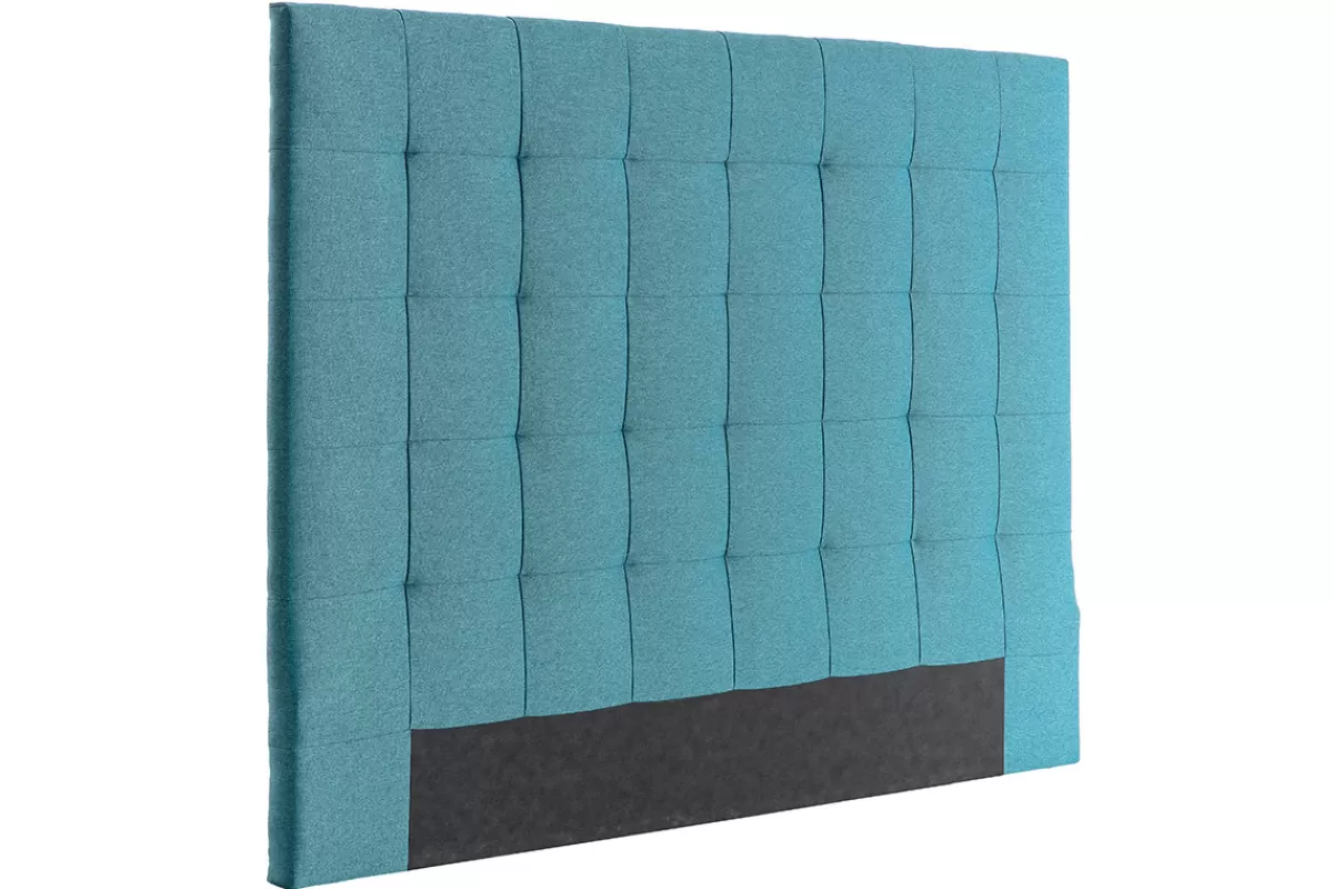 Miliboo Cabecera De Cama-Cabecero en tejido azul petróleo 160 cm HALCIONA