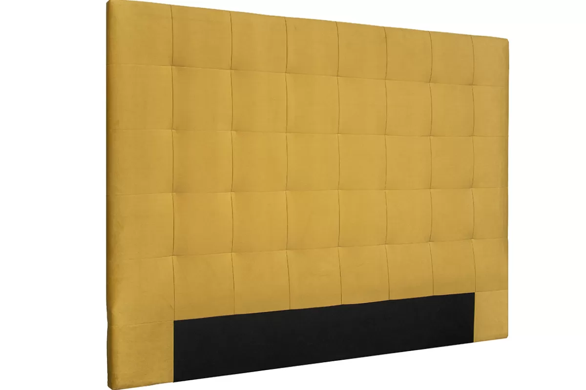 Miliboo Cabecera De Cama-Cabecero en terciopelo mostaza 160 cm HALCIONA