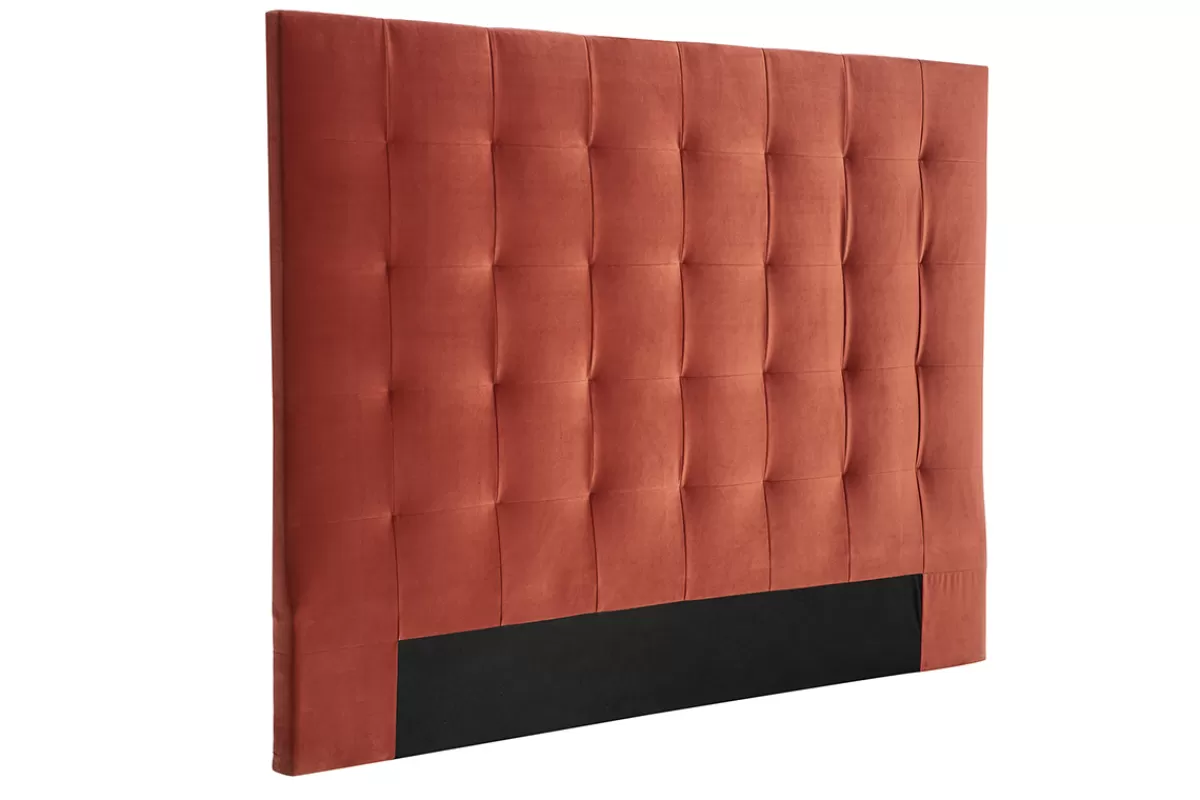 Miliboo Cabecera De Cama-Cabecero en terciopelo terracota 160 cm HALCIONA