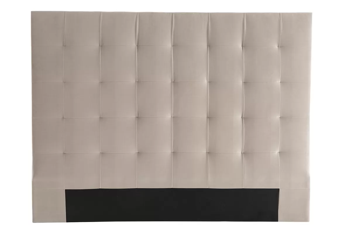 Miliboo Cabecera De Cama-Cabecero en terciopelo topo 160 cm HALCIONA