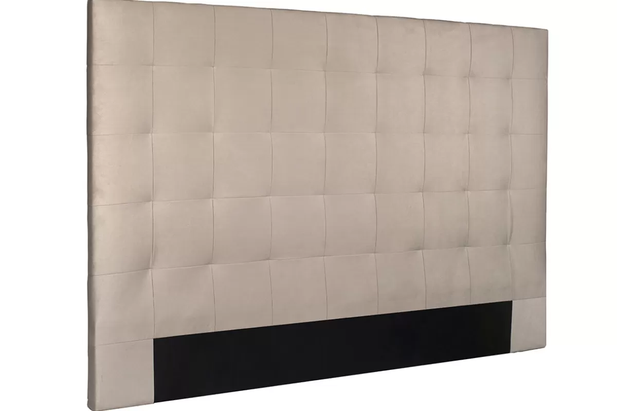 Miliboo Cabecera De Cama-Cabecero en terciopelo topo 180 cm HALCIONA