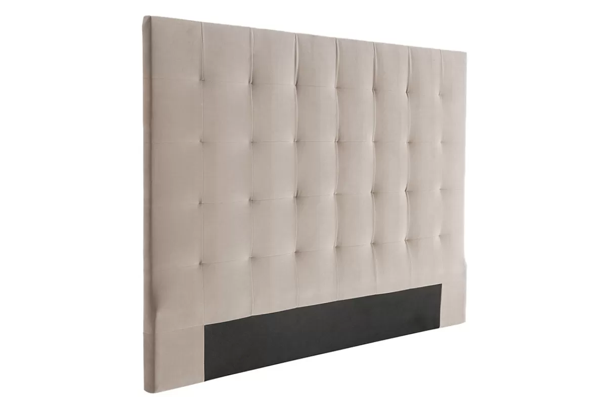 Miliboo Cabecera De Cama-Cabecero en terciopelo topo 160 cm HALCIONA