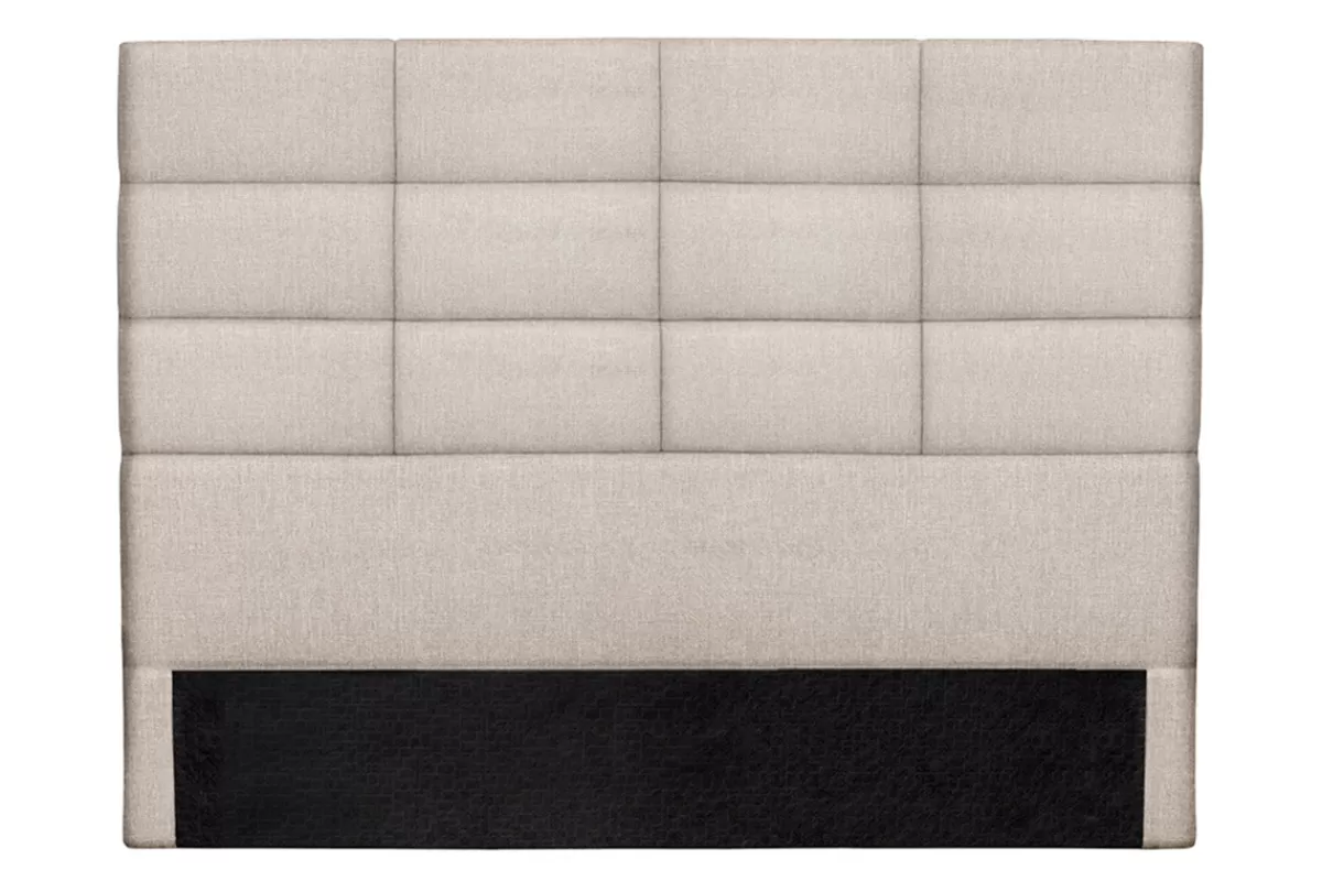 Miliboo Cabecera De Cama-Cabecero moderno en tejido beige natural 160 cm ANATOLE