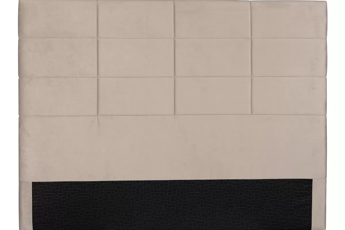 Miliboo Cabecera De Cama-Cabecero moderno en terciopelo gris 160 cm ANATOLE