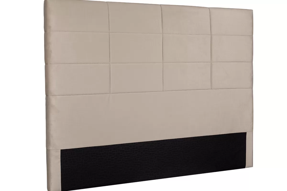 Miliboo Cabecera De Cama-Cabecero moderno en terciopelo gris 160 cm ANATOLE