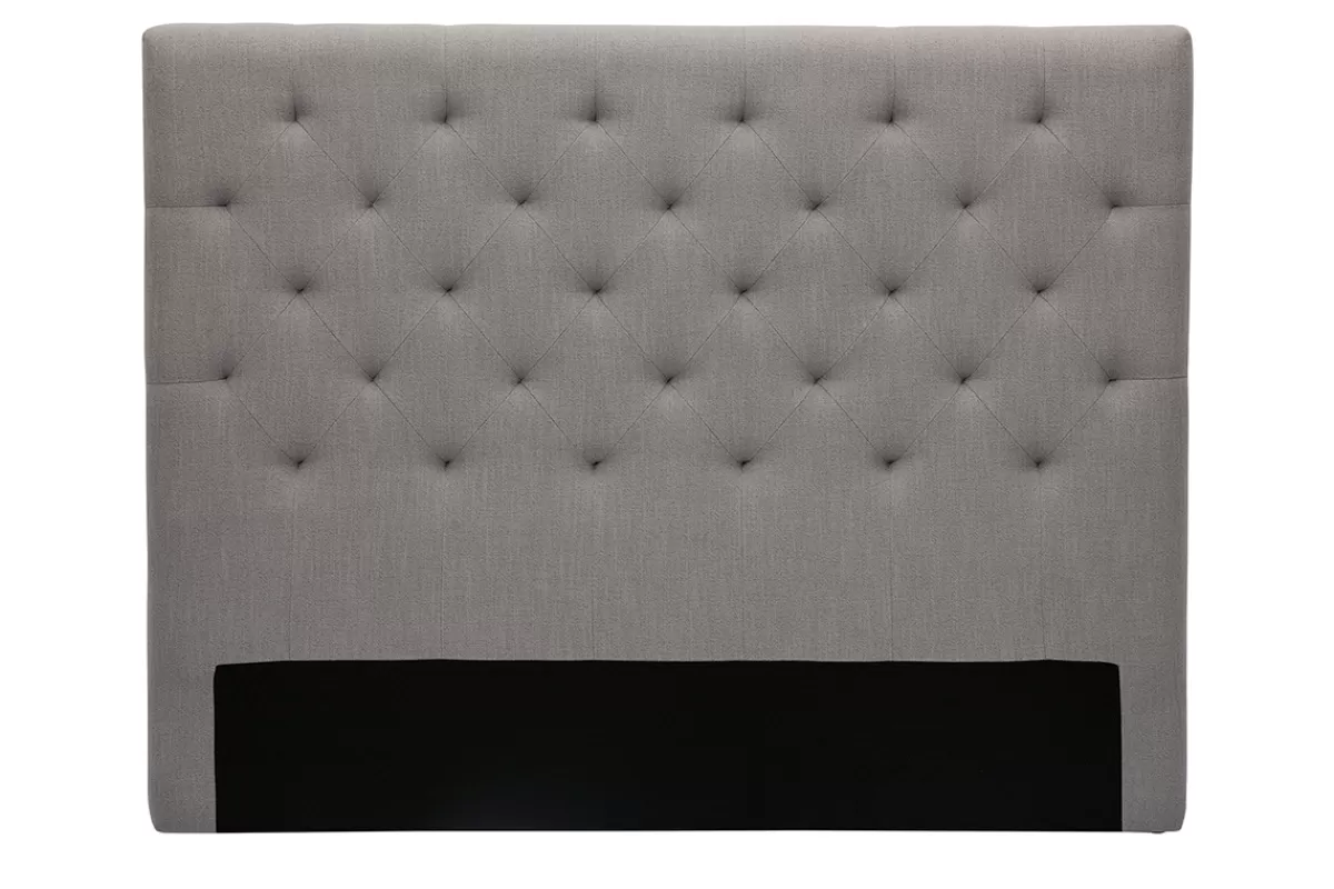Miliboo Cabecera De Cama-Cabecero tejido gris claro 140cm ENGUERRAND