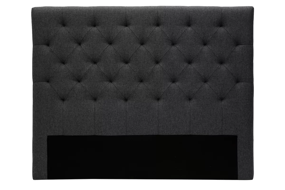 Miliboo Cabecera De Cama-Cabecero tejido gris oscuro 140cm ENGUERRAND