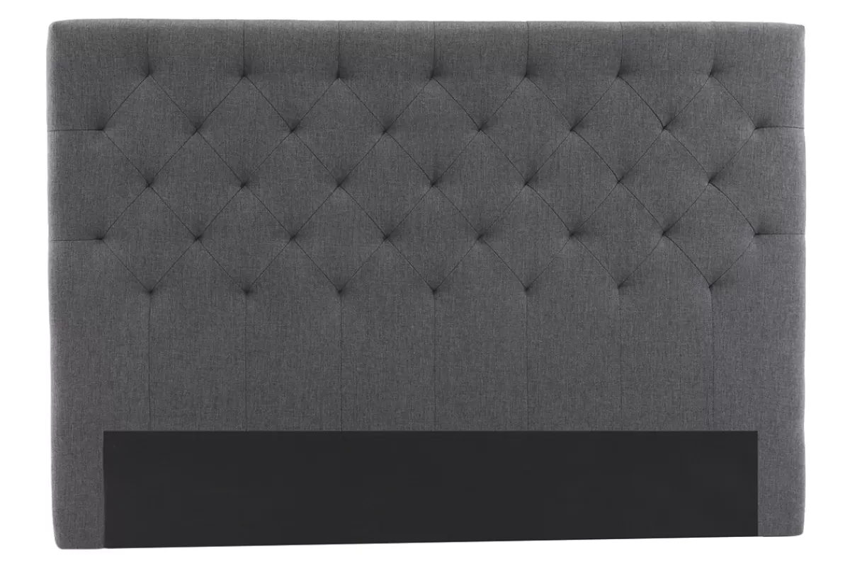 Miliboo Cabecera De Cama-Cabecero tejido gris oscuro 160cm ENGUERRAND