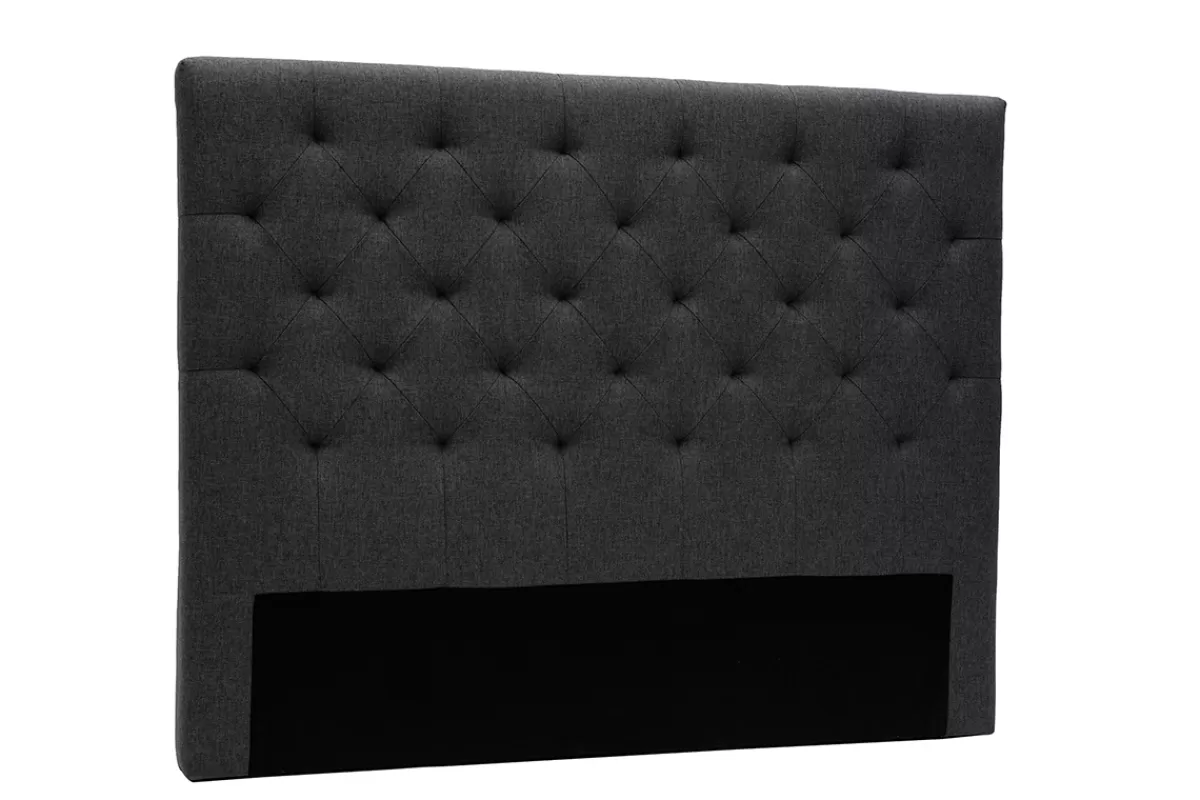 Miliboo Cabecera De Cama-Cabecero tejido gris oscuro 140cm ENGUERRAND