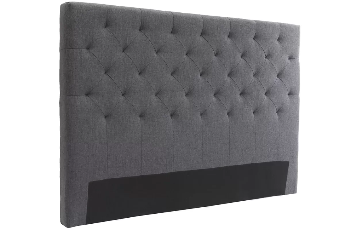 Miliboo Cabecera De Cama-Cabecero tejido gris oscuro 160cm ENGUERRAND
