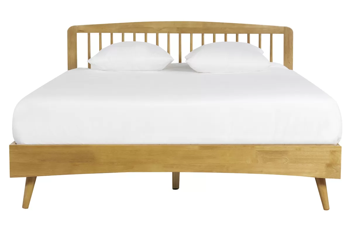 Miliboo Cama Matrimonial-Cama de 2 plazas 160 x 200 cm de madera TERRY