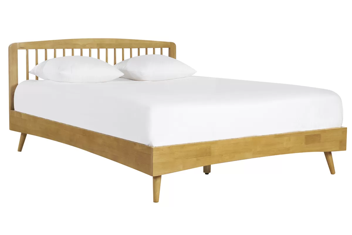 Miliboo Cama Matrimonial-Cama de 2 plazas 160 x 200 cm de madera TERRY