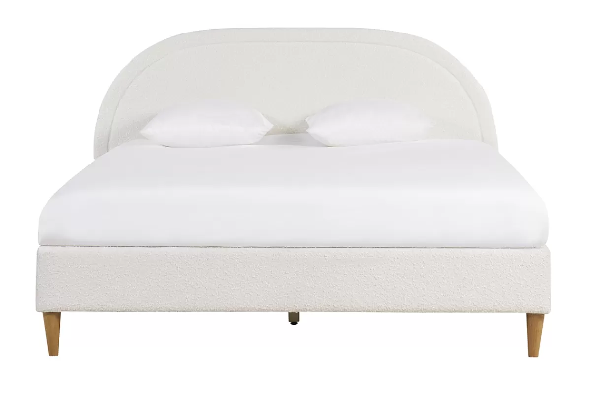 Miliboo Cama Matrimonial-Cama doble 160 x 200 cm de borreguillo CHARLINE