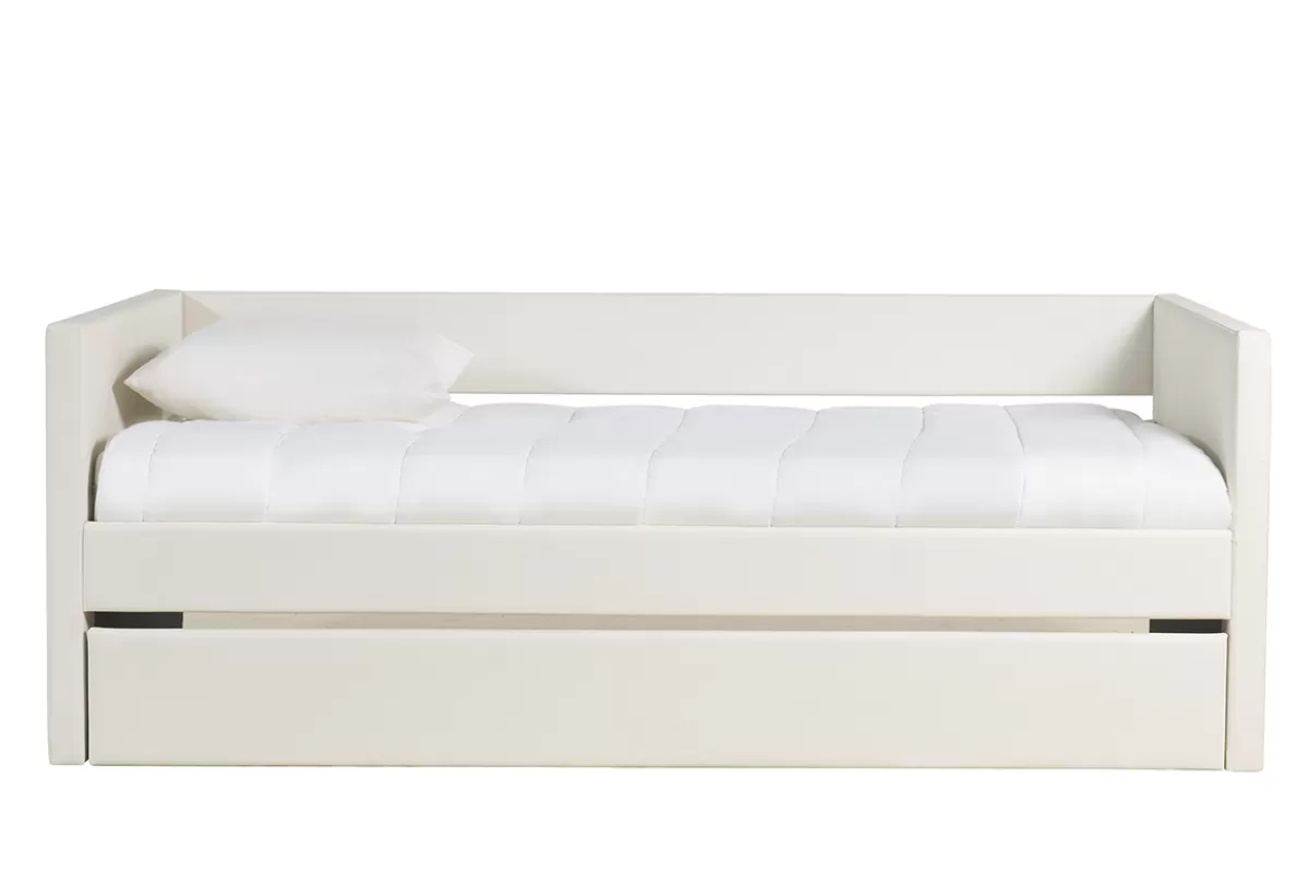 Miliboo Cama Matrimonial | Cama Para Niños-Cama nido blanca 90 x 190 cm ELIE