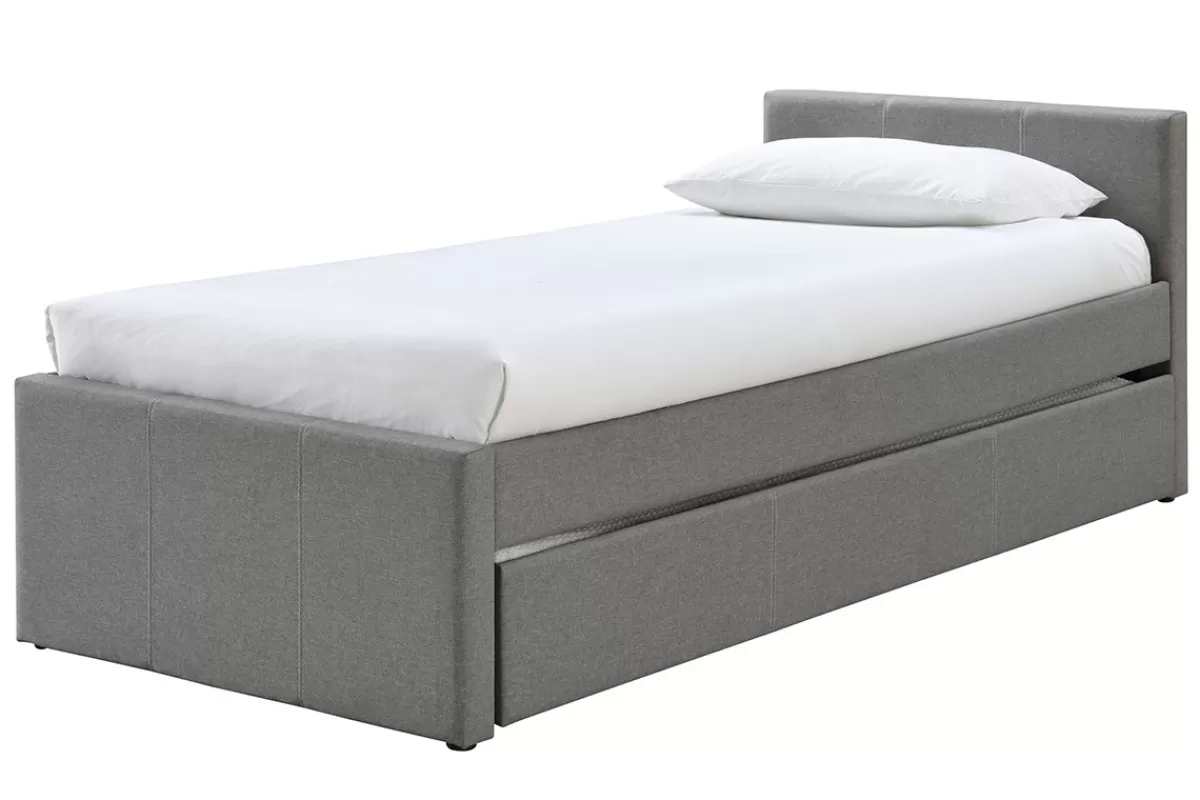 Miliboo Cama Para Niños | Cama Para Niños-Cama nido infantil 90 × 195 cm tela gris MACCO
