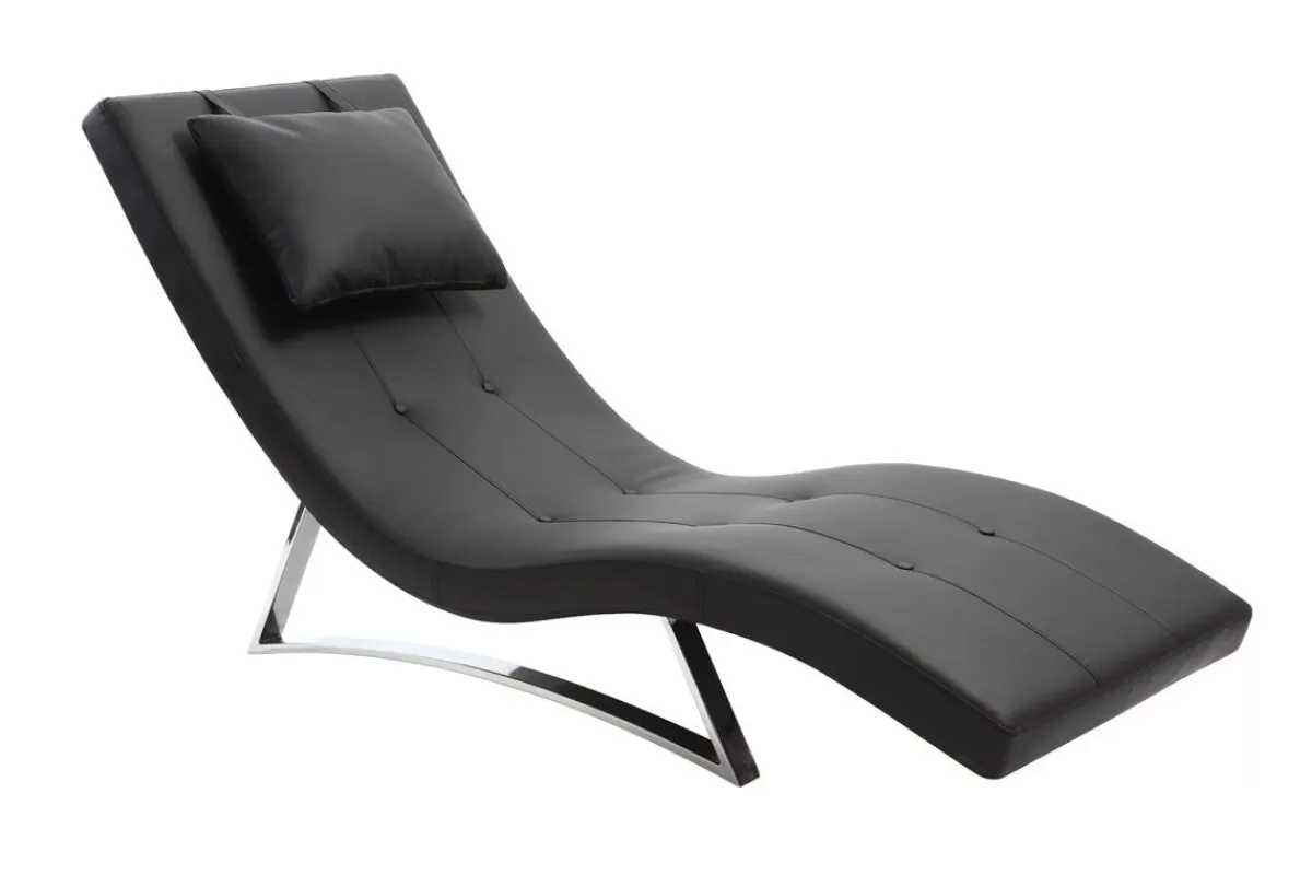 Miliboo Sillones De Relax | Sillón-Chaise longue diseño negro MONACO