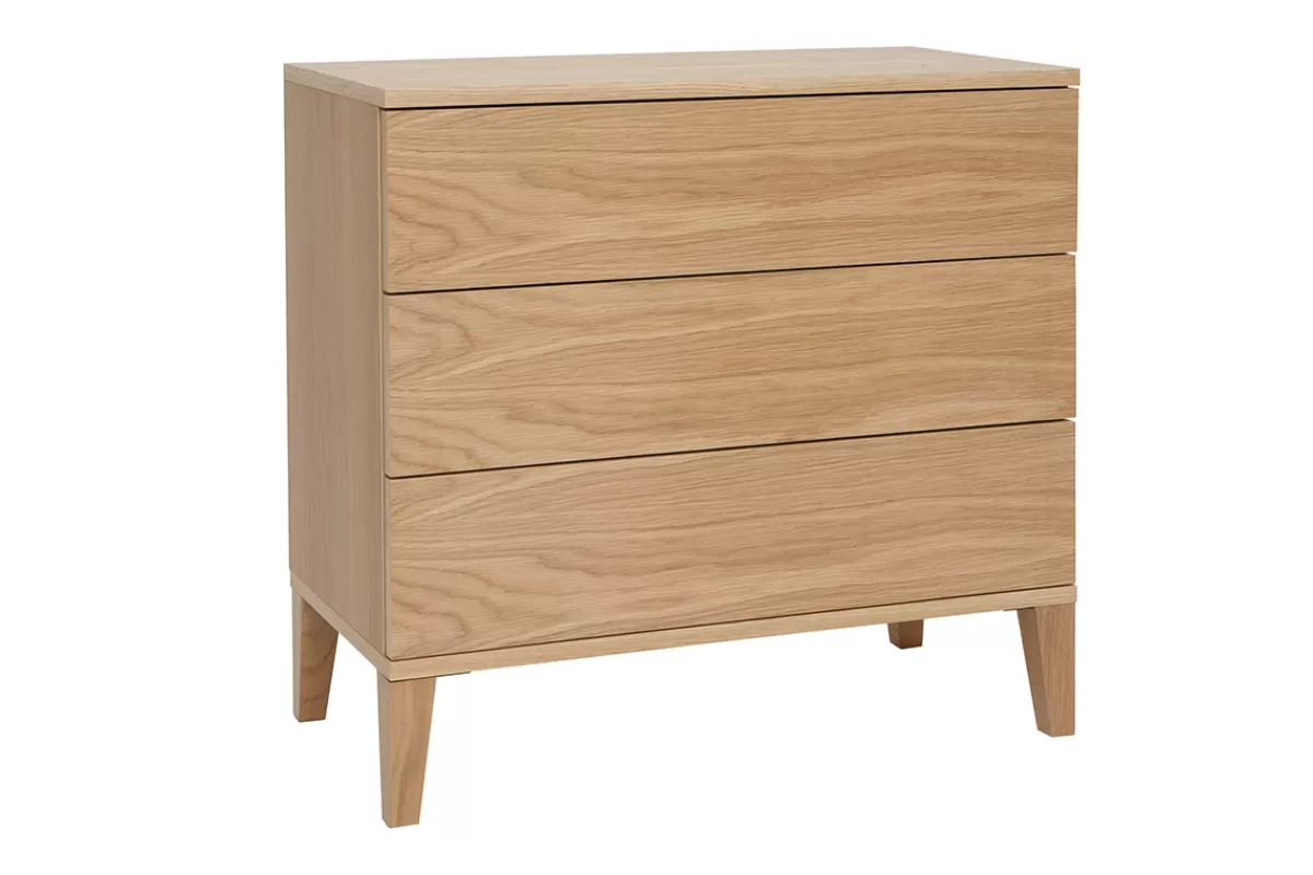 Miliboo Cómodas | Cómodas-Cómoda nórdica de 3 cajones de madera clara FREDDY