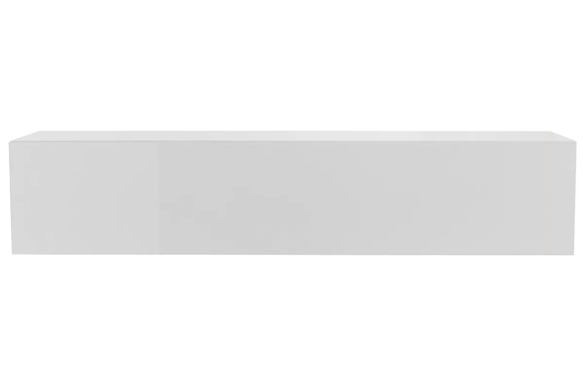 Miliboo Bibliotecas & Estanterías | Bibliotecas & Estanterías-Elemento de pared TV horizontal lacado blanco brillante ETERNEL