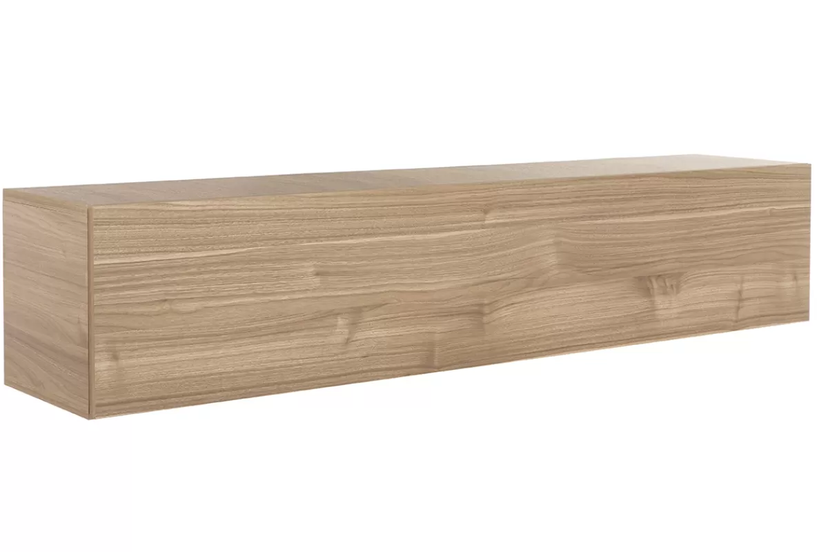 Miliboo Bibliotecas & Estanterías | Bibliotecas & Estanterías-Elemento de pared TV horizontal nogal claro ETERNEL