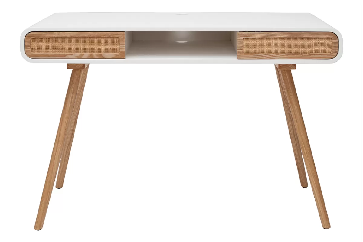 Miliboo Escritorio Design-Escritorio con puertas correderas y rejilla L120 cm OLYMPE