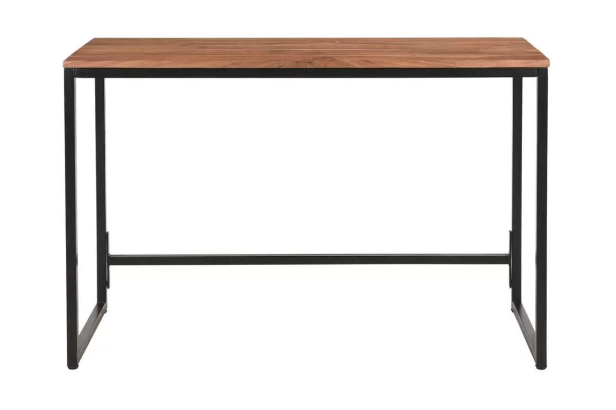 Miliboo Escritorio Design-Escritorio de acacia maciza y metal HOORN