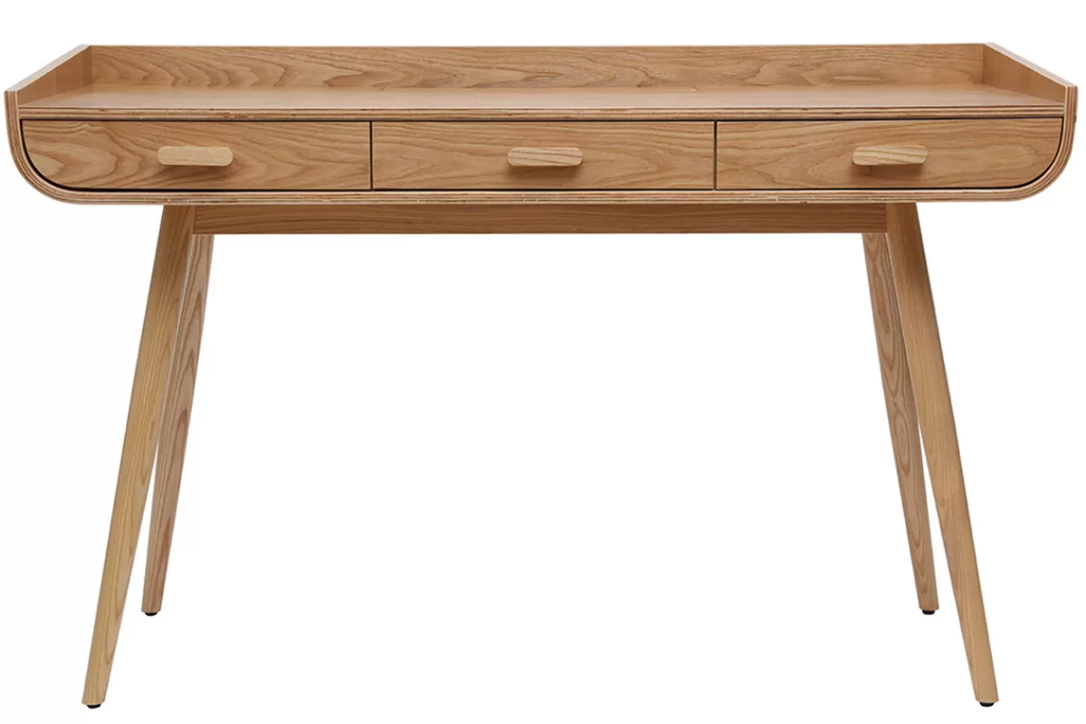 Miliboo Escritorio Design-Escritorio nórdico madera clara HALLEN