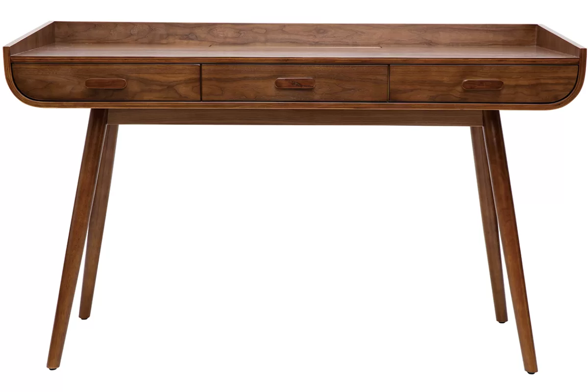 Miliboo Escritorio Design-Escritorio vintage madera nogal HALLEN