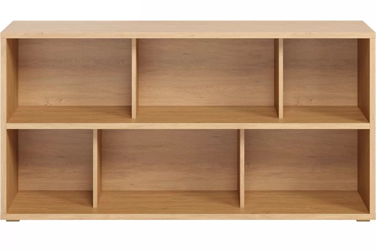 Miliboo Bibliotecas & Estanterías | Bibliotecas & Estanterías-Estantería baja acabado de madera clara de roble 140 cm EPURE