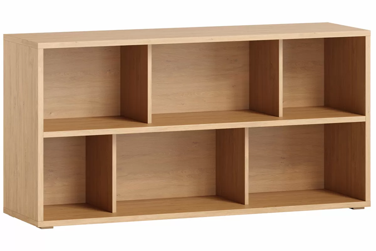Miliboo Bibliotecas & Estanterías | Bibliotecas & Estanterías-Estantería baja acabado de madera clara de roble 140 cm EPURE