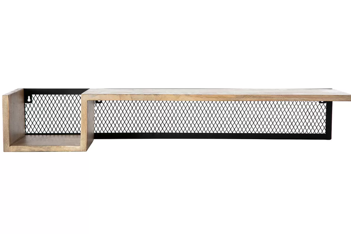 Miliboo Bibliotecas & Estanterías | Bibliotecas & Estanterías-Estantería de pared industrial mango y metal 90 cm RACK
