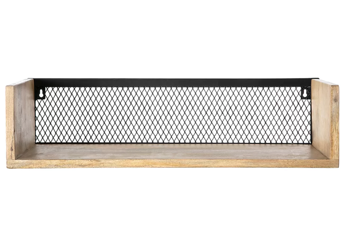 Miliboo Bibliotecas & Estanterías | Bibliotecas & Estanterías-Estantería de pared industrial mango y metal 60 cm RACK