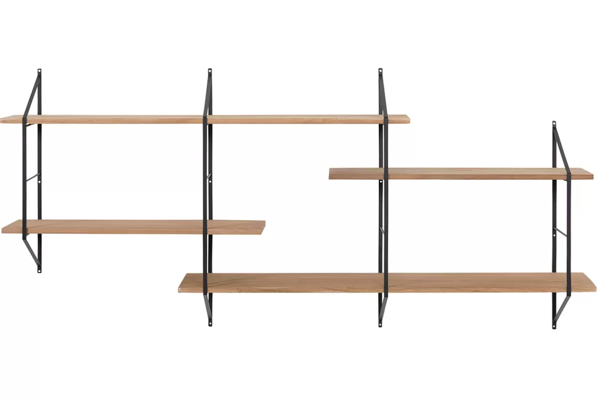 Miliboo Estantería-Estantería mural XL madera y metal BRIDGE