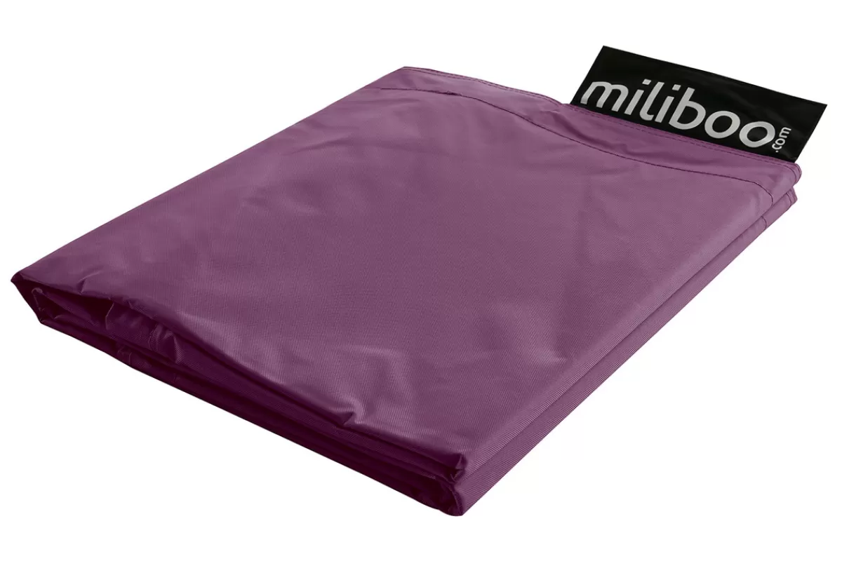 Miliboo Puffs / Reposapiés | Puffs / Reposapiés-Funda de puff gigante ciruela BIG MILIBAG