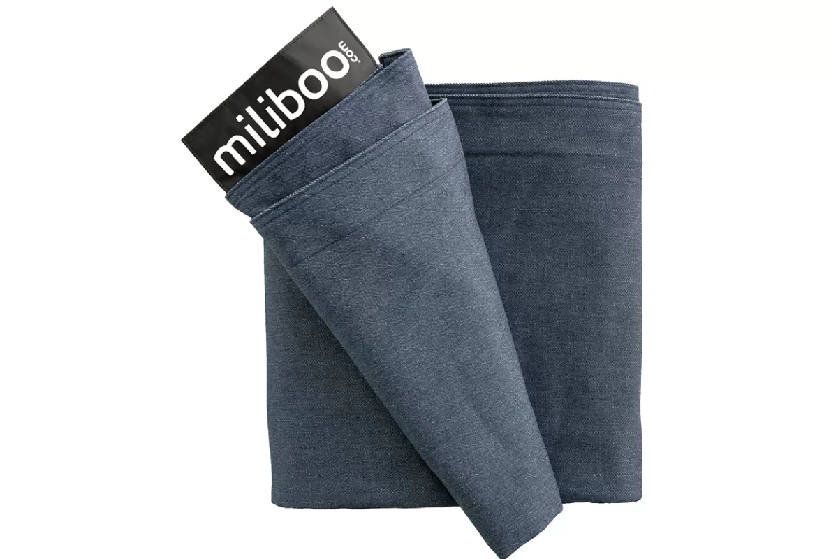 Miliboo Puffs / Reposapiés | Puffs / Reposapiés-Funda de puff gigante en algodón azul jean BIG MILIBAG