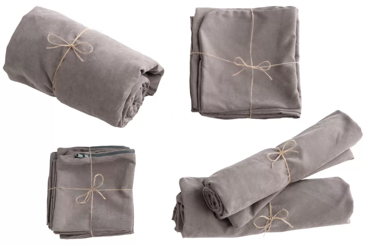 Miliboo Sofá De Diseño-Funda de sofá de tela de color gris oscuro FEVER HOUSSE