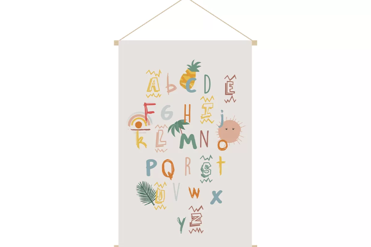 Miliboo Complementos & Decoración Niño-Kakemono abecedario infantil 40 x 60 cm PEPS